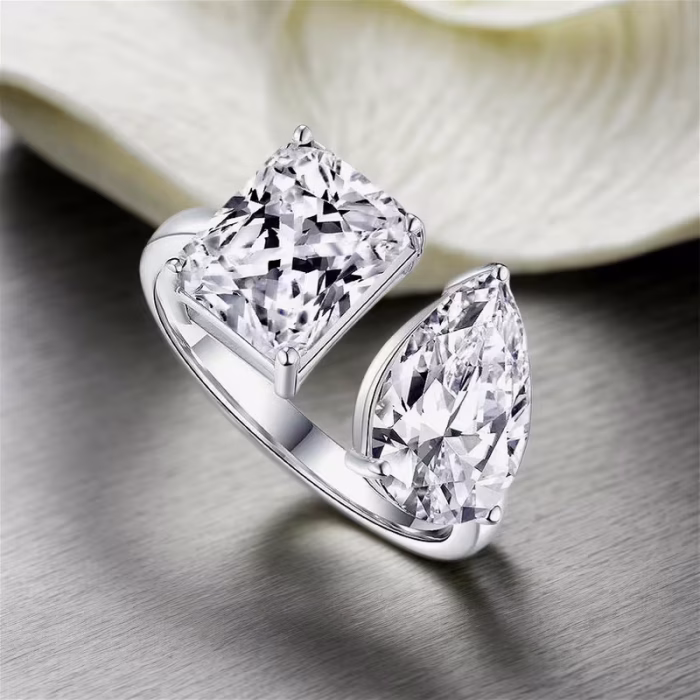 The Celestia 8-Carat Open Moissanite Ring